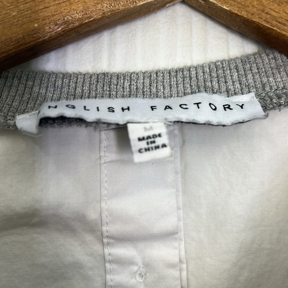 English Factory - Grey And White Sleeveless Button And Scoop Back Maxi Dress M - Picture 7 of 11